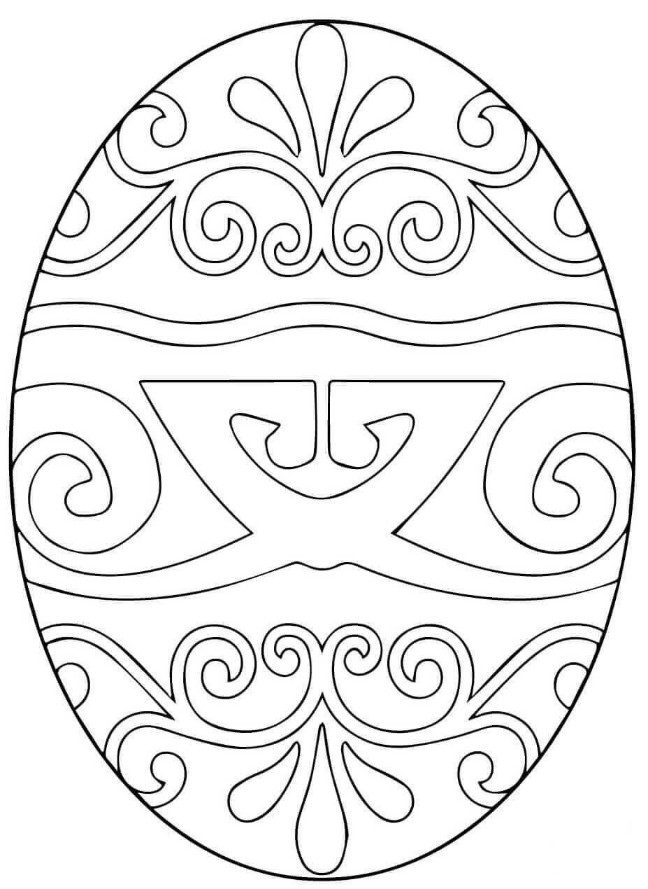 Pysanka Ukrainian Easter Egg Coloring Sheet