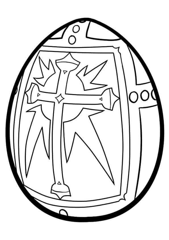 Religious Easter Egg Coloring Page