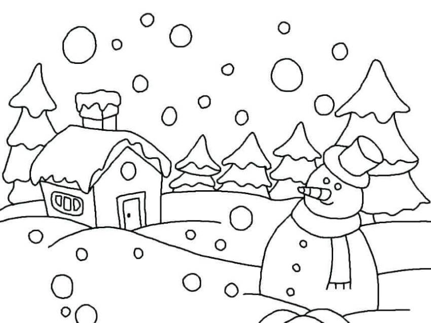 20 Free Snow Coloring Pages Printable