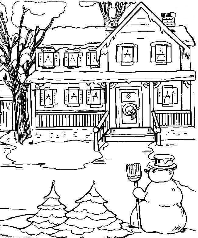 Snow Coloring Pages Printable