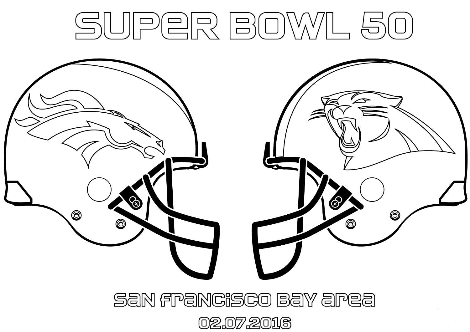 Super Bowl 2016 Coloring Page