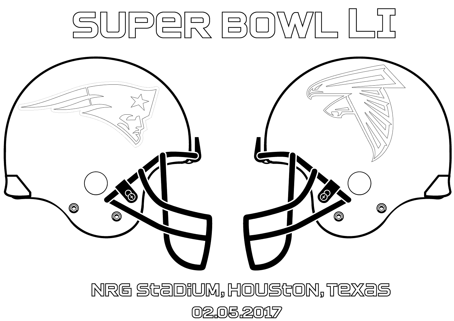 Super Bowl 2017 Coloring Page