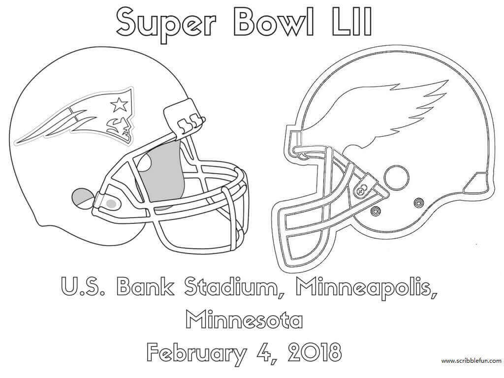 Super Bowl 2018 Coloring Page