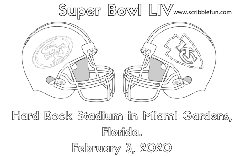 19 Free Super Bowl Coloring Pages Printable