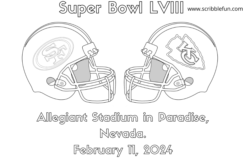 Super Bowl 2024 coloring page
