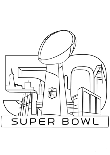 Super Bowl Trophy Coloring Page