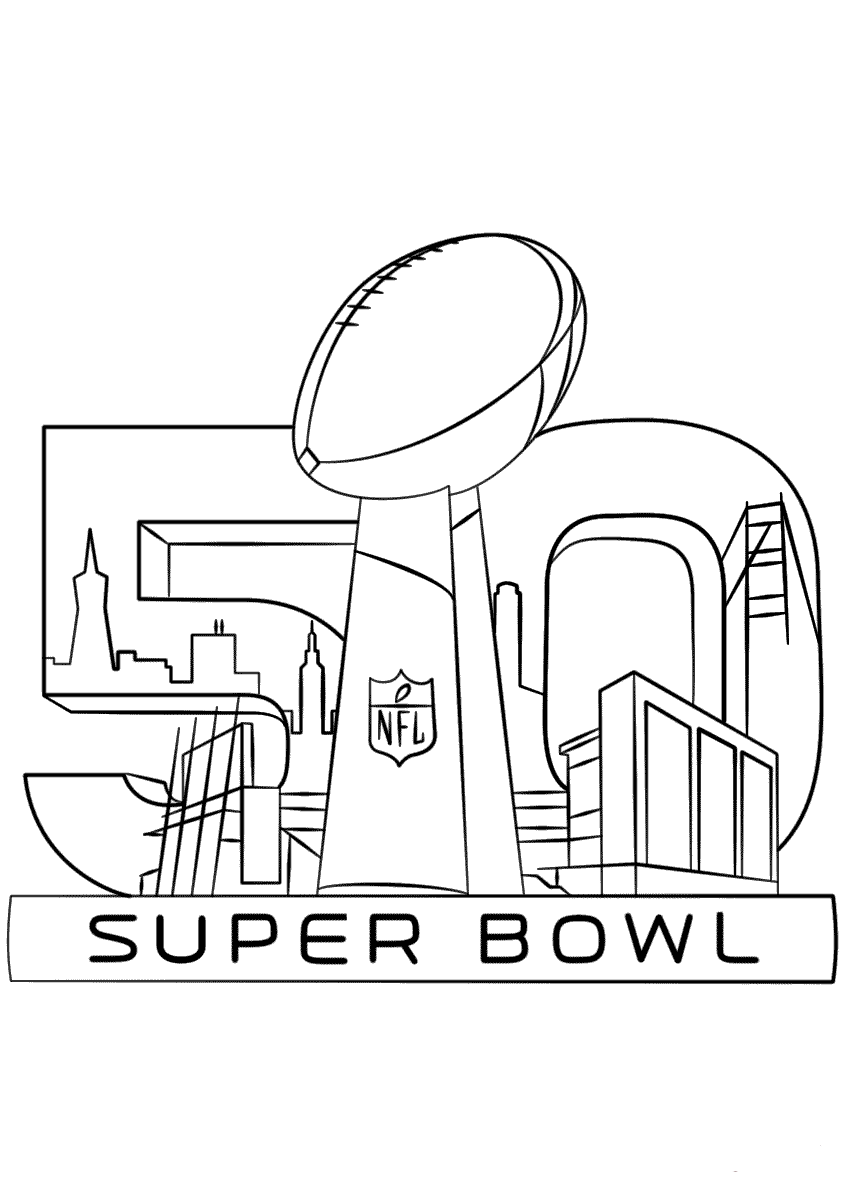 Super Bowl Trophy Coloring Page Coloring Pages