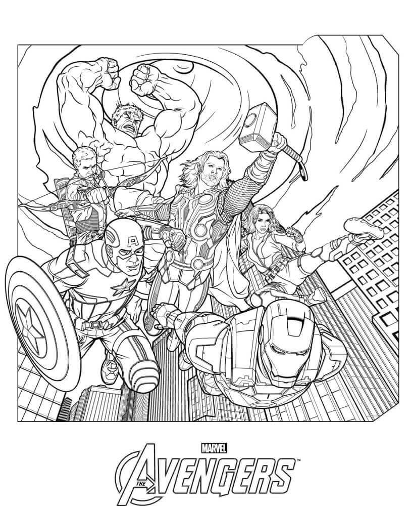 Avengers Film Coloring Page