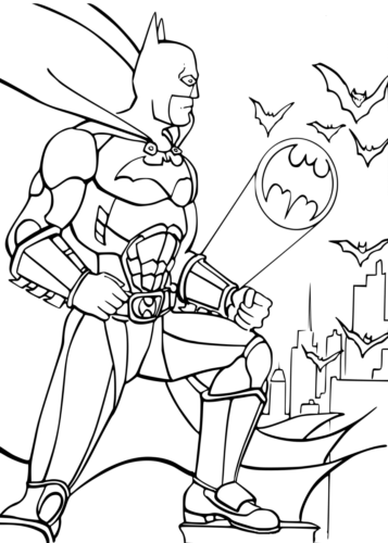 Batman Signal Coloring Page