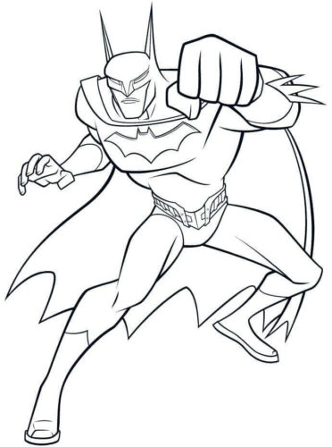 Batman Superhero Coloring Page