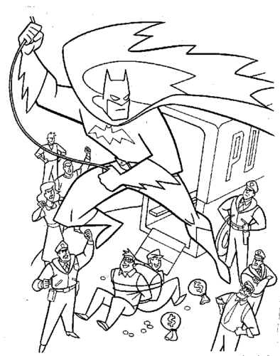 Batman To The Rescue Coloring Page