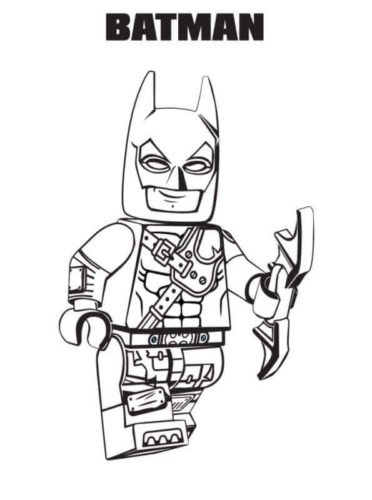 Batman from The Lego Movie 2 Coloring Page Free