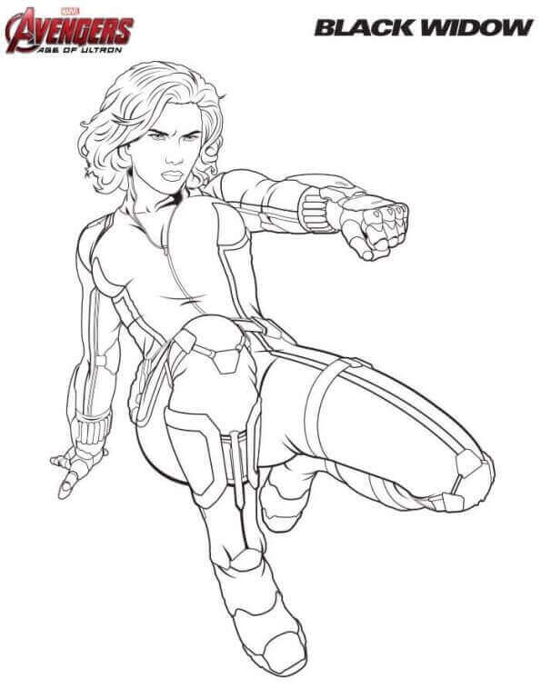 Black Widow Coloring Page