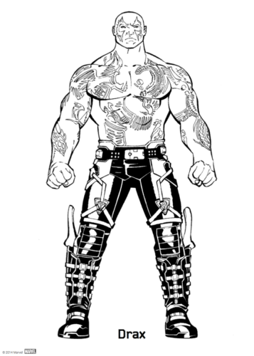 Drax From Avengers Infinity War Coloring Sheet