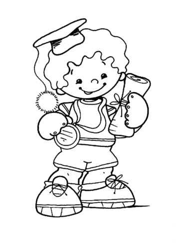 Free Printable Kindergarten Graduation Coloring Page