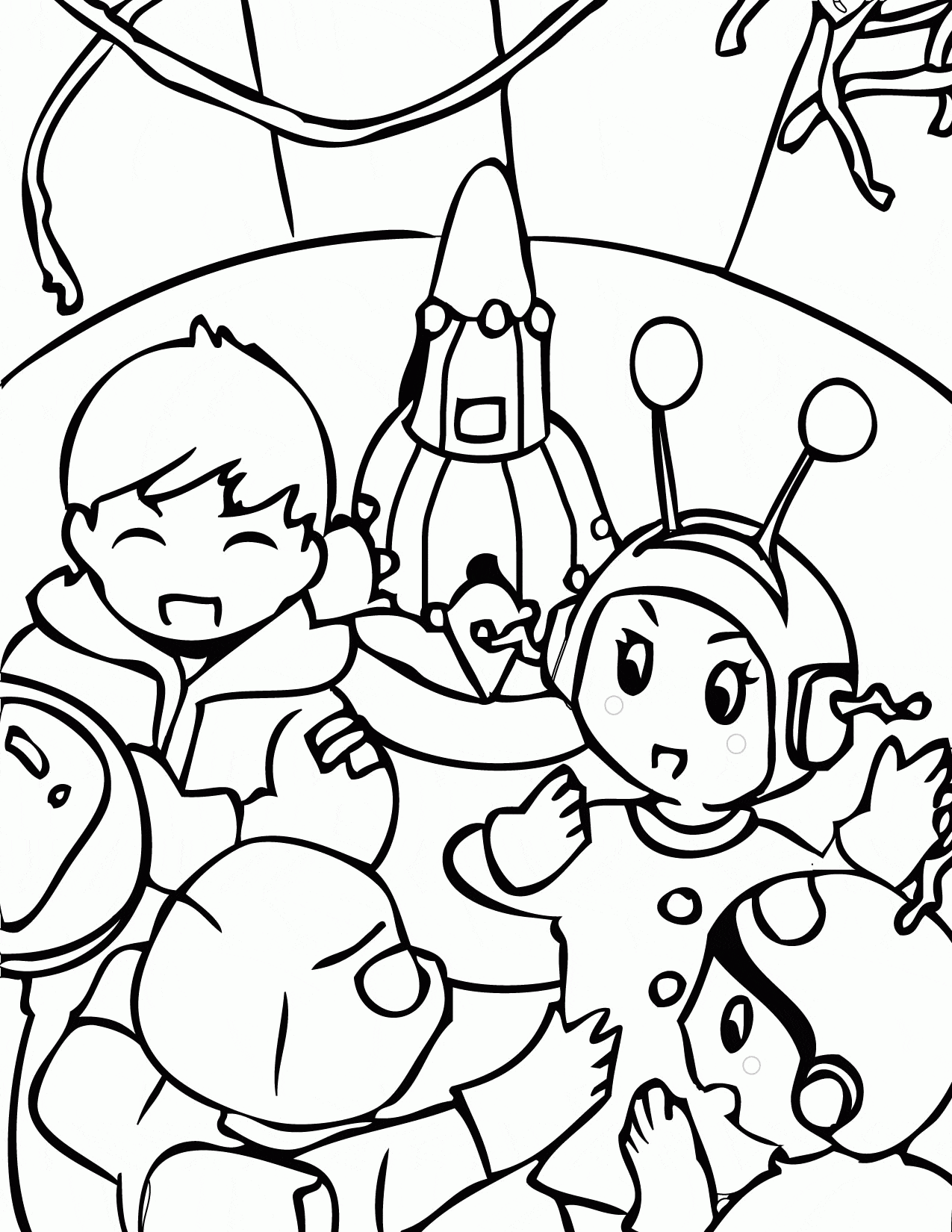 spaceship coloring pages