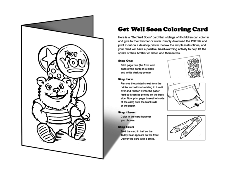 20 Free Get Well Soon Coloring Pages Printable