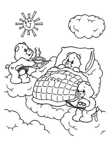 Get Well Soon Care Bear Coloring Page