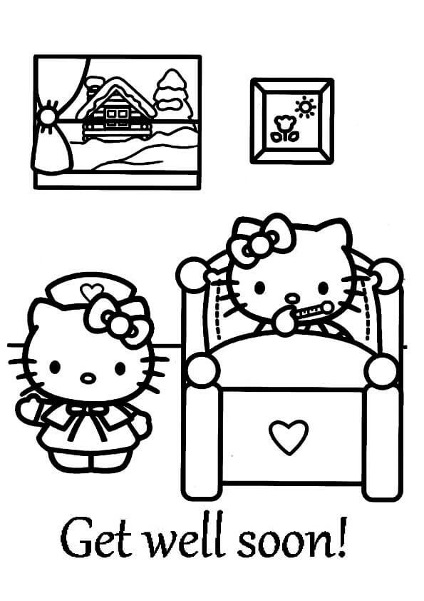 Get Well Soon Coloring Pages A4