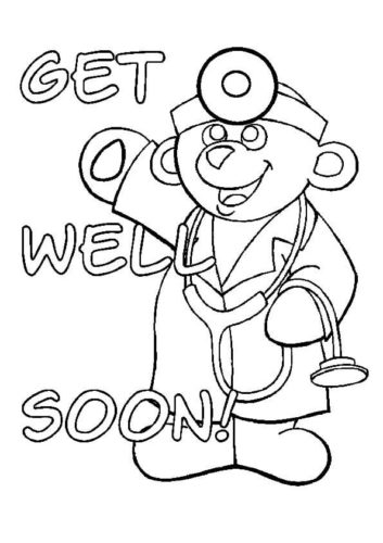 20 Free Get Well Soon Coloring Pages Printable