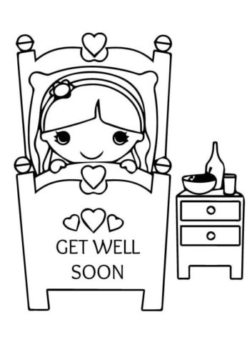 Get Well Soon Coloring Pages PDF