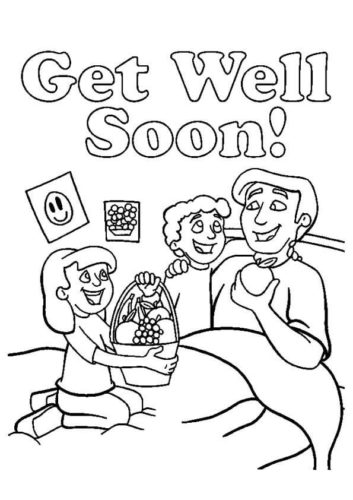 20 Free Get Well Soon Coloring Pages Printable