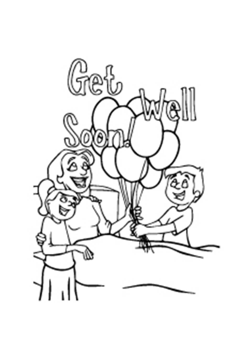 Get Well Soon Mom Coloring Page