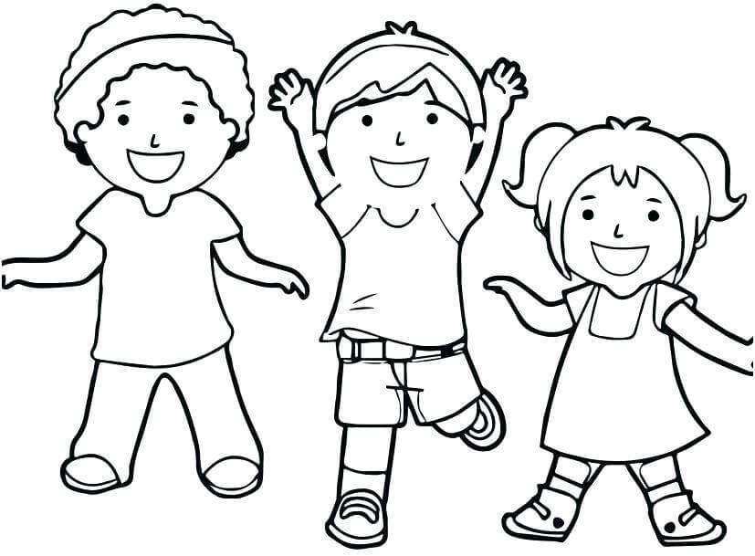 Happy Kids After Graduation Coloring Page