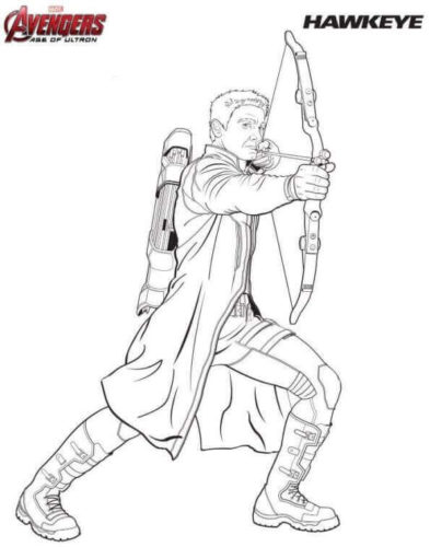 Hawkeye Coloring Page