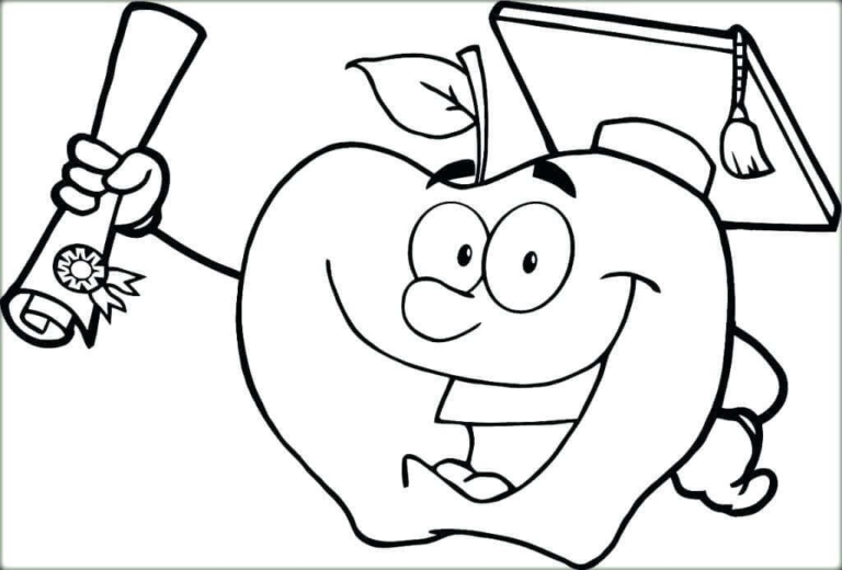 20 Free Kindergarten Graduation Coloring Pages Printable