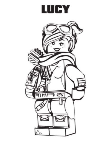 Lucy from The Lego Movie 2 Coloring Picture To Print