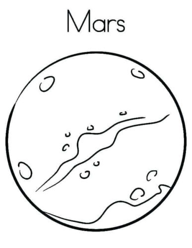 Mars Coloring Page