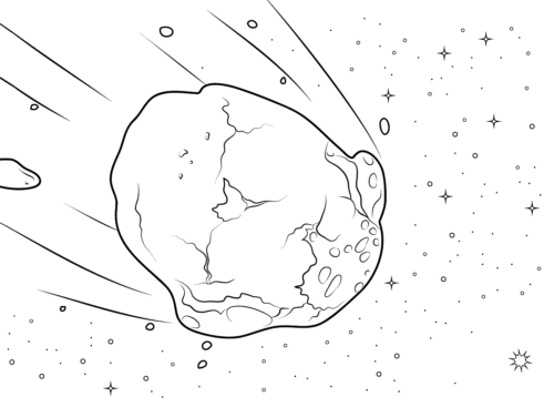 Meteor Coloring Page