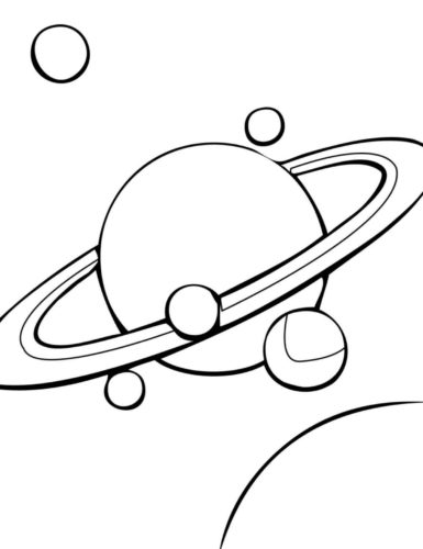 Saturn Planet Coloring Page