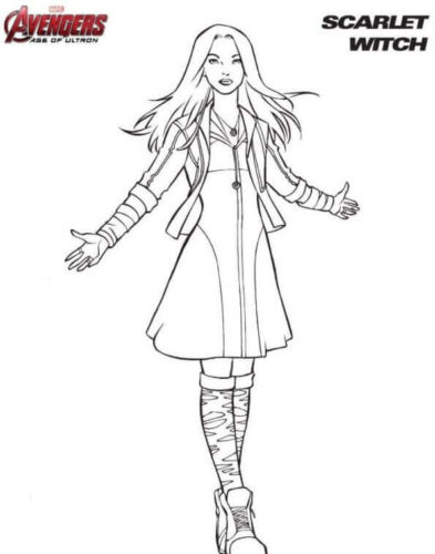 Scarlet Witch Coloring Page