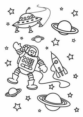 20 Free Space Coloring Pages Printable