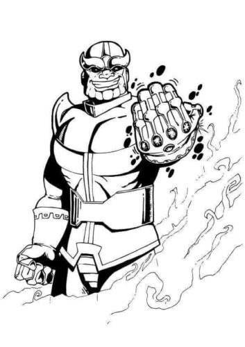 Thanos Avengers Endgame Coloring Picture