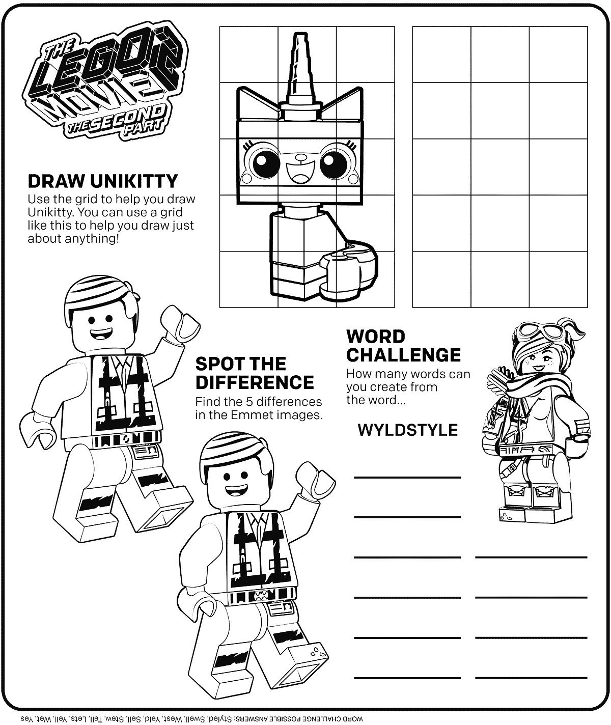 Free The Lego Movie 2 Coloring Pages Printable
