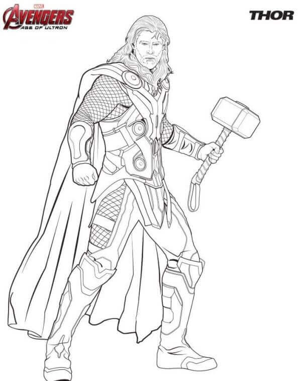 Thor Coloring Page
