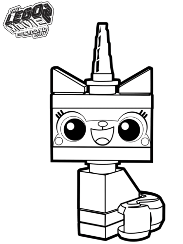 Unikitty From The Lego Movie The Second Part Coloring Sheet