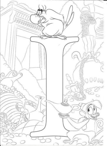 Abu And Iago Coloring Page