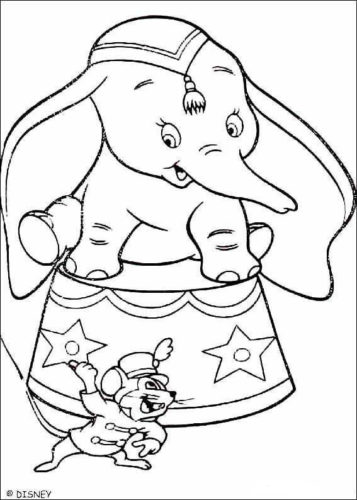 Dumbo In Circus Coloring Page