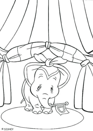 Dumbo With Knotted Ears Coloring Page