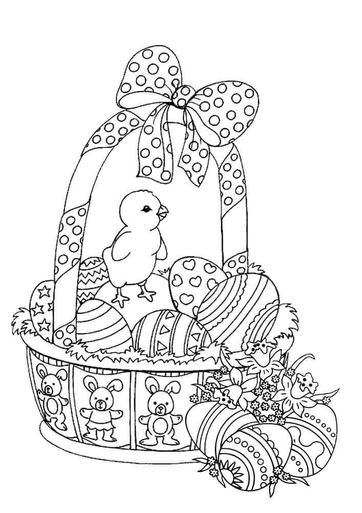 Download Free Easter Basket Coloring Pages Printable