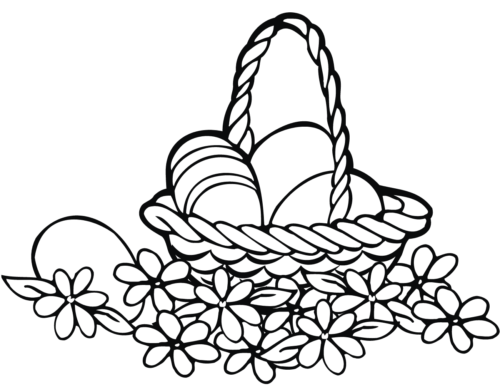 Easter Basket Coloring Images