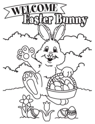 Easter Basket Coloring Sheets Printable