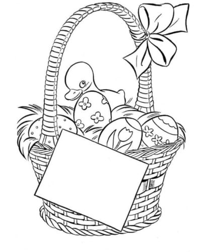 Easter Basket Colouring Pages