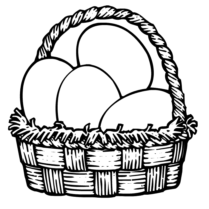 Easter Egg Basket Coloring Pages Printable