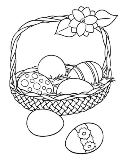 Easter Egg Basket Coloring Pictures