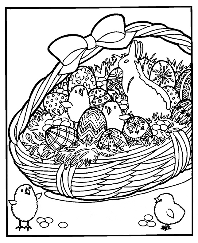 Free Printable Easter Basket Coloring Sheets
